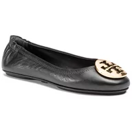 Baleriny - Baleriny TORY BURCH - Minnie Travel Ballet With Metal Logo 50393 Perfect Black/Gold 013 - miniaturka - grafika 1