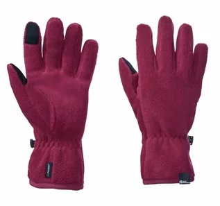 Rękawiczki dla dzieci - Dziecięce rękawiczki polarowe Jack Wolfskin SPIRIT FLEECE GLOVE Y dark ruby - S/M - grafika 1