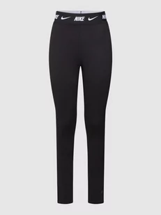 Legginsy w jednolitym kolorze z detalem z logo - Legginsy - miniaturka - grafika 1