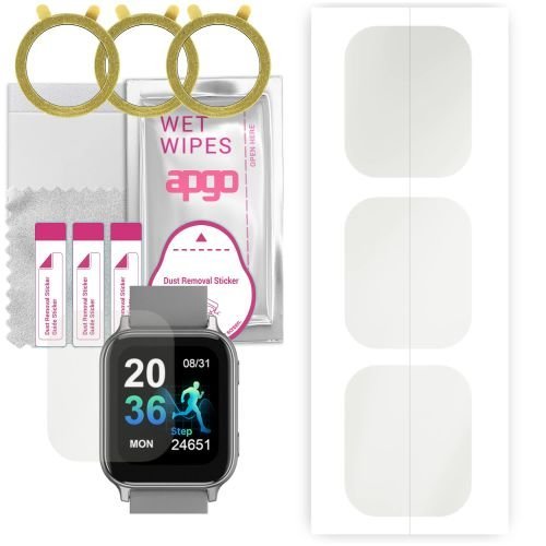 3x folia ochronna hydrożelowa MATOWA do Umidigi Uwatch 5S - apgo Smartwatch Hydrogel MATTE Protection Ochrona na ekran smartwatcha