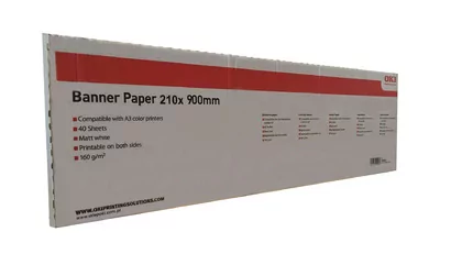 Papier OKI Banner Paper [ 160g, 210x900mm, 40 ]