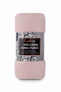 KOC CORAL kocyk mikrofibra PUDROWY RÓŻ 150x200 cm - Koce - miniaturka - grafika 1