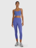 Legginsy - 4F Legginsy treningowe 7/8 z wysokim stanem damskie - granatowe L - miniaturka - grafika 1