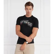 Koszulki męskie - GUESS T-shirt SS CN PRINTED FLOCK | Slim Fit - miniaturka - grafika 1
