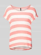 Koszulki i topy damskie - T-shirt o pudełkowym kroju ze wzorem na całej powierzchni model ‘WIDE’ - miniaturka - grafika 1