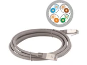 Kable miedziane - Patch-cord S/FTP kat.6A LSOH 10.0m szary ALANTEC - ALANTEC - miniaturka - grafika 1