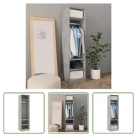 Szafy - The Living Store Szafa betonowa szara 50x50x200 cm materiał drewnopochodny - miniaturka - grafika 1