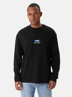 HUGO Longsleeve Nichaboso JJK 50554835 Czarny Relaxed Fit - Koszulki męskie - miniaturka - grafika 1
