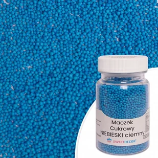 Posypka cukrowa MACZEK NIEBIESKI CIEMNY Sweet Decor, 75 g - Dodatki do ciast w proszku - miniaturka - grafika 1