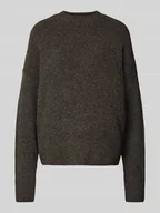 Swetry damskie - Sweter o kroju relaxed fit z dodatkiem wełny model ‘BOOM’ - miniaturka - grafika 1