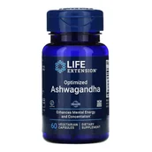 Suplementy naturalne - Life Extension Life Extension Optimized Ashwagandha wyciąg - 60 kapsułek LE00888 - miniaturka - grafika 1