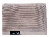 Koce i narzuty dla dzieci - Lekki Dzianinowy Kocyk Dla Niemowląt Mgiełka Karmel Lullalove - miniaturka - grafika 1