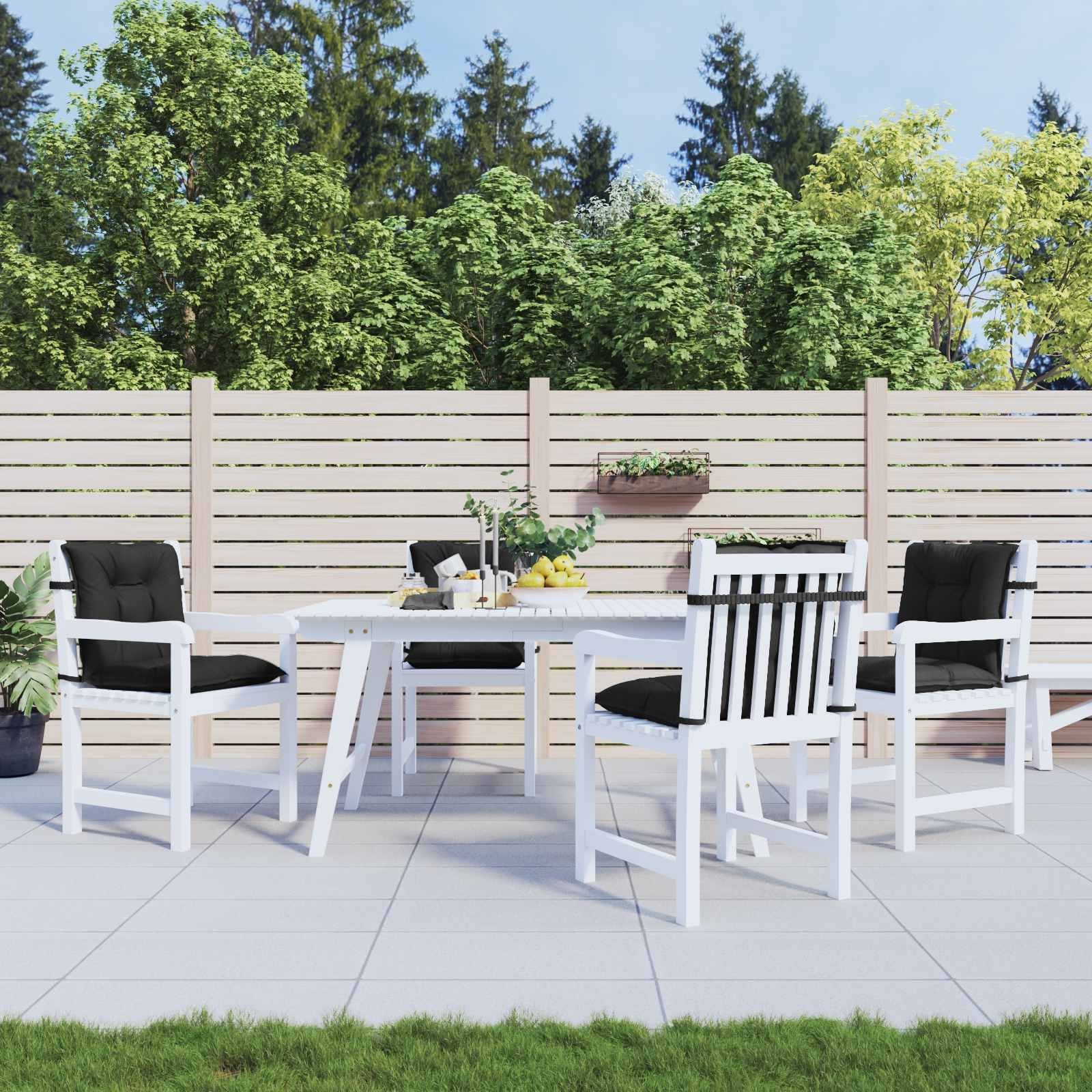 Setgarden vidaXL Zestaw poduszek do krzesła z niskim oparciem 4 pcs 4002401