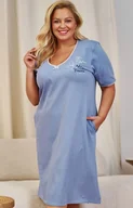 Piżamy damskie - Doctor Nap koszula nocna plus size TB.7263.SKY_BLUE, Kolor niebieski, Rozmiar L, Doctor Nap - Primodo.com - miniaturka - grafika 1
