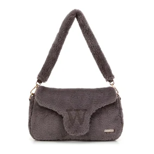 Damska listonoszka z futerkiem ciemny beż - Torebki damskie Damska listonoszka z futerkiem ciemny beż - Torebki damskie - miniaturka - grafika 1