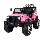 Pojazdy elektryczne dla dzieci - Super-Toys MEGA JEEP SUNSHINE NAPĘD 4X4 2X12V WOLNY START MIĘKKIE KOŁA BLUETOOTH RADIO EXCLUSIVE/2388 S-2388-RÓŻOWY - miniaturka - grafika 1