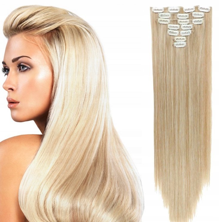 Włosy Doczepiane 60cm Clipin Jak Naturalne Blond