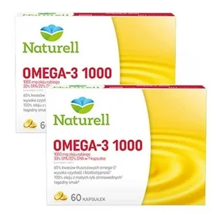 NATURELL AB Naturell OMEGA 3 1000 mg 2 x 60 kapsułek - Serce i układ krążenia - miniaturka - grafika 1