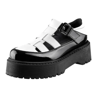 półbuty damskie ALTERCORE czarne (SILVIA VEGAN BLACK/WHITE)-40 - Półbuty damskie - miniaturka - grafika 1