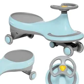 Jeździki dla dzieci - skiddoü skiddoü Bjorg TwistCar skuter dziecięcy z funkcją ślizgania dla dzieci utrzymuje równowagę ciała Auto Swing Car Roller ślizgowy samochód Swing Auto Swing Auto od 3 lat do 50 kg, niebieski - miniaturka - grafika 1