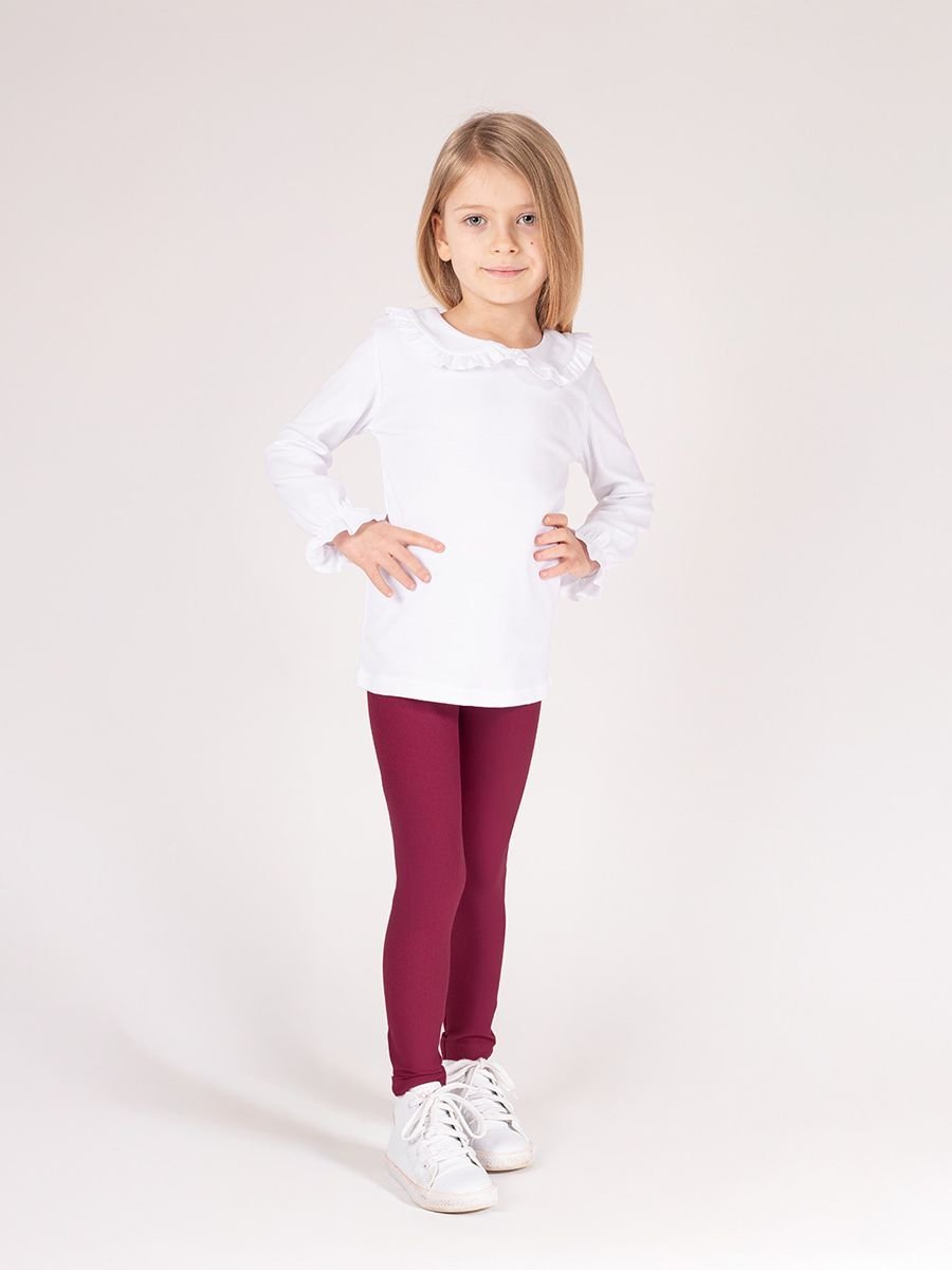 Legginsy bawełniane gładkie bordowe Nicol,r.98