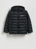 Kurtki i płaszcze dla chłopców - Reserved - Pikowana kurtka z kapturem - czarny - miniaturka - grafika 1