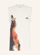 Koszulki i topy damskie - Y-3 Tank Top Y-3 Tennis Pro grau - miniaturka - grafika 1