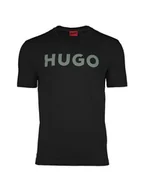 Koszulki męskie - HUGO T-Shirt Dulivio 50467556 Czarny Regular Fit - miniaturka - grafika 1