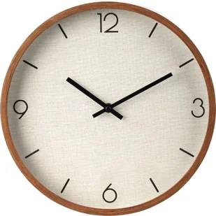 Zegar ścienny Home & Styling Collection minimalistyczna tarcza 30 cm Brązowy - Zegary - miniaturka - grafika 1
