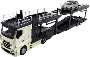 BBURAGO BBURAGO MERCEDES BENZ ACTROS LAWETA+SAMOCHÓD OSOBOWY 31456 BB31456 - Zabawki kreatywne - miniaturka - grafika 1