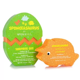 Spongelle, Spongeasaurus, Gąbka Nasączona Mydłem Do Mycia Ciała Dla Dzieci, Triceratops - Rękawice i gąbki do kąpieli - miniaturka - grafika 1