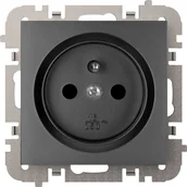 Gniazdka elektryczne - Elektro-Plast Vestra Gniazdo 2P+Z bez ramki podtynkowe IP20 czarny 3833-19 - miniaturka - grafika 1