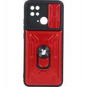 Etui i futerały do telefonów - Bizon Etui Case CamShield Card Slot Ring Xiaomi Redmi 10C czerwone BCCSCSRR10CRD - miniaturka - grafika 1