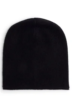 Marie Lund Damska czapka z czystego kaszmiru Kobiety Kaszmir czarny jednolity, ONE SIZE - Czapki damskie - miniaturka - grafika 1