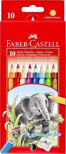 Faber-Castell Kredki 10 kolorów JUMBO +temperówka AA793FBC - Przybory szkolne - miniaturka - grafika 1