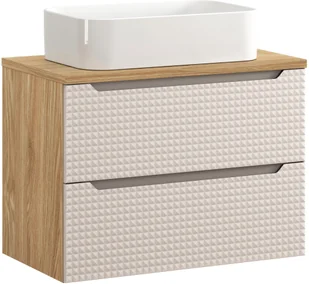 Zestaw meblowy 80cm z blatem i umywalką nablatową Kati - Meble łazienkowe - miniaturka - grafika 1