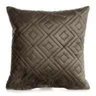 Poszewki na poduszki - Euro Firany Poszewka Velvetowa Ariel/3 40 x 40 Brązowy 1219317 - miniaturka - grafika 1