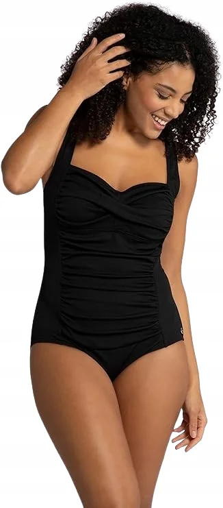 ULLA POPKEN KOSTIUM JEDNOCZĘŚCIOWY DAMSKI CZARNY PLUS SIZE 52 7DA