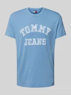 Koszulki męskie - T-shirt o kroju regular fit z czystej bawełny z nadrukiem ze wzorem - miniaturka - grafika 1