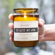 Świece - Świeca na prezent sojowa zapachowa Mad Candle 360 g I´d Quit My Job - miniaturka - grafika 1
