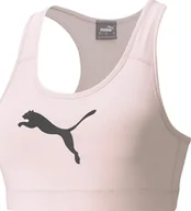 Bielizna sportowa damska - Puma Stanik sportowy Mid Impact 4Keeps Bra różowy 520304 36 S - miniaturka - grafika 1