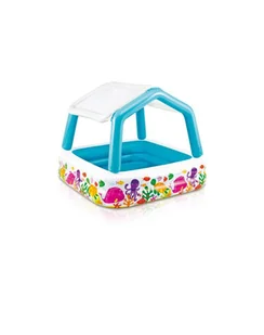 Intex Basen dmuchany Akwarium z daszkiem w pud 157x157x122cm 57470 - Pływanie - miniaturka - grafika 1