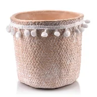 Dekoracje domu - Mondex MONDEX ROSITA DONICZKA CERAMICZNA 18 X 17 CM BEŻOWA HTYE9032 8 - miniaturka - grafika 1