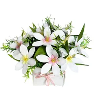 Zabawki kreatywne - Kwiaty w koszyku DIY - Orchidee białe - miniaturka - grafika 1