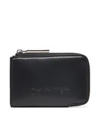 Portfele - Calvin Klein Portfel damski Embossed Logo Zip Cardholder K60K613157 Czarny - miniaturka - grafika 1