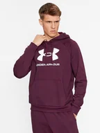 Bluzy męskie - Under Armour Bluza Ua Rival Fleece Logo Hd 1379758 Bordowy Loose Fit - miniaturka - grafika 1