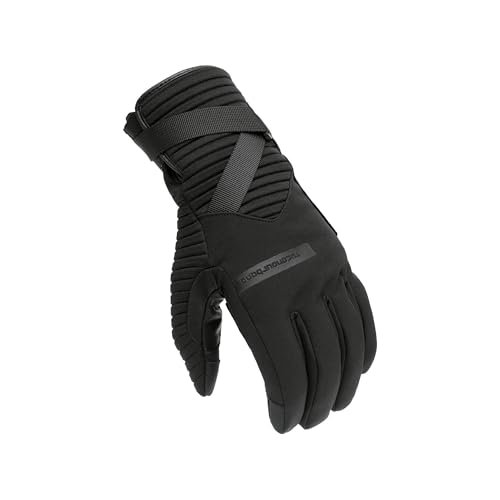 Tucano Urbano BREAK HYDROSCUD rękawice motocyklowe i skuterowe. Męskie zimowe rękawice motocyklowe z tyłu softshellowe, syntetyczne zamszowe dłonie i skórzane wstawki, 100% wodoodporne i oddychające,