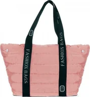 Worki na buty - Solome DAMSKA TOREBKA PIKOWANA WOREK SOLOME JASNO RÓŻOWA - miniaturka - grafika 1