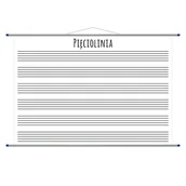 Przybory szkolne - Pięciolinia - plansza edukacyjna 140x100 cm - miniaturka - grafika 1