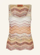 Koszulki i topy damskie - Missoni Dzianinowy Top Z Błyszczącą Przędzą Z Cekinami rosa - miniaturka - grafika 1